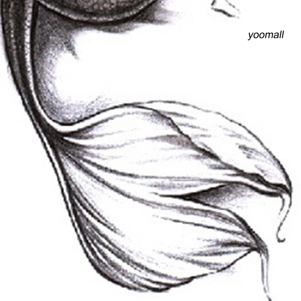 [Hàng mới về] Hình Xăm Dán Tạm Thời Chống Nước Chống Mồ Hôi Hình Nàng Tiên Cá Thời Trang