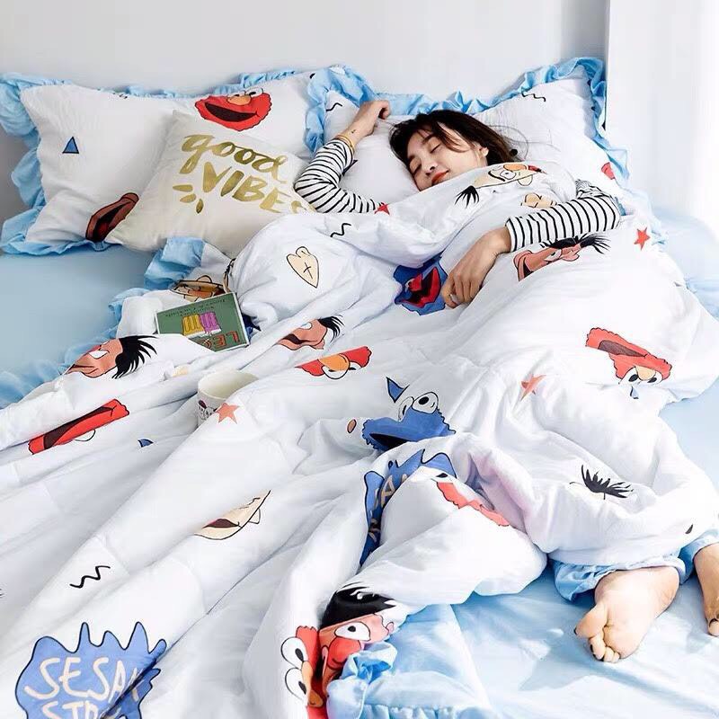[Free ship-Giá sốc]Bộ chăn hè ga gối cotton đũi bèo hàn quốc,chát chọn mẫu