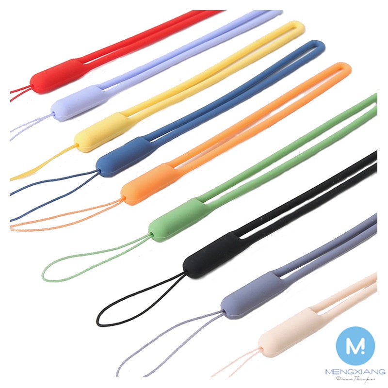 Ốp Điện Thoại Silicon Mềm Màu Kẹo Ngọt Có Dây Đeo Cổ Tay Và Dây Đeo Cổ Tay
