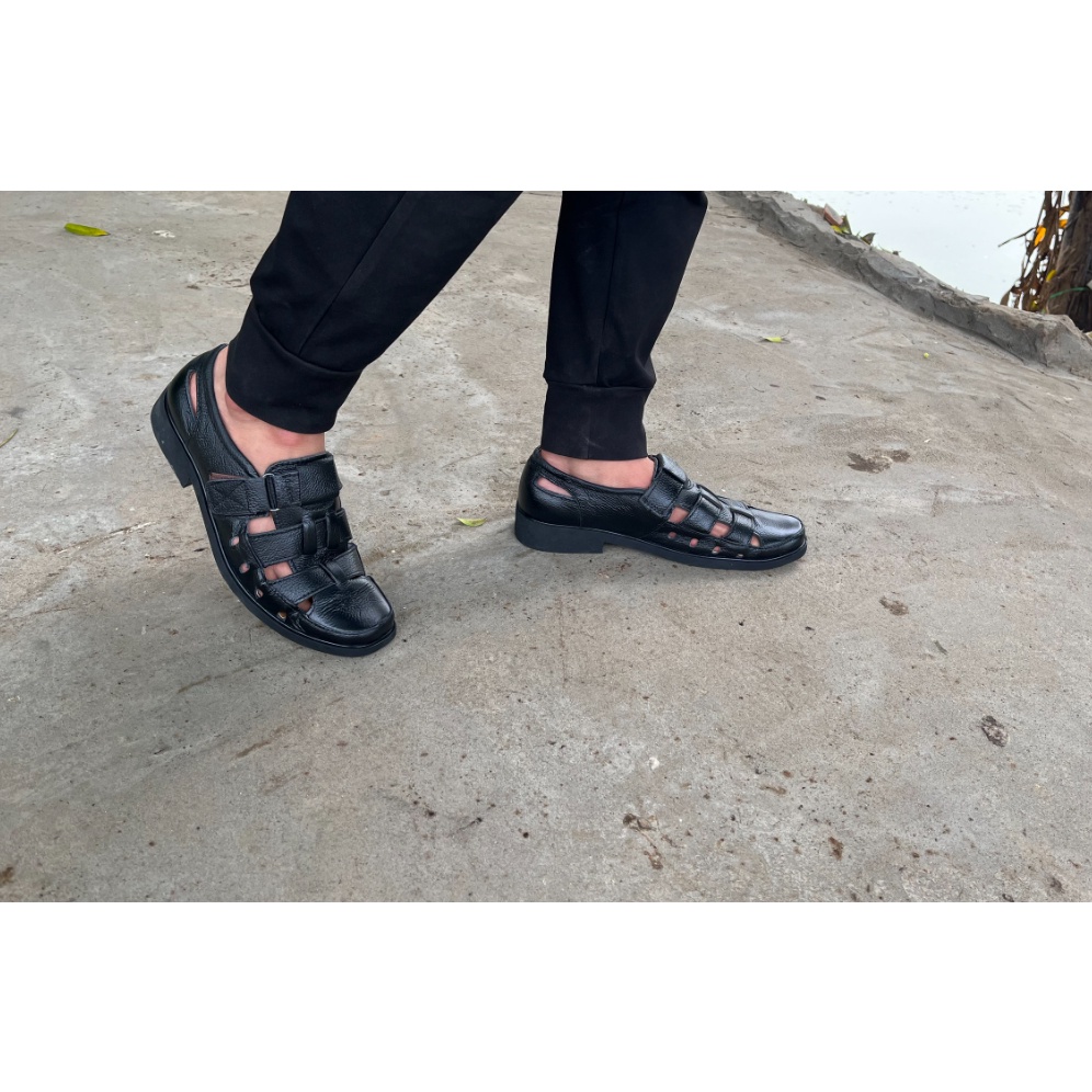 Giày lười thoáng khí mùa hè, giày nam da bò cao cấp