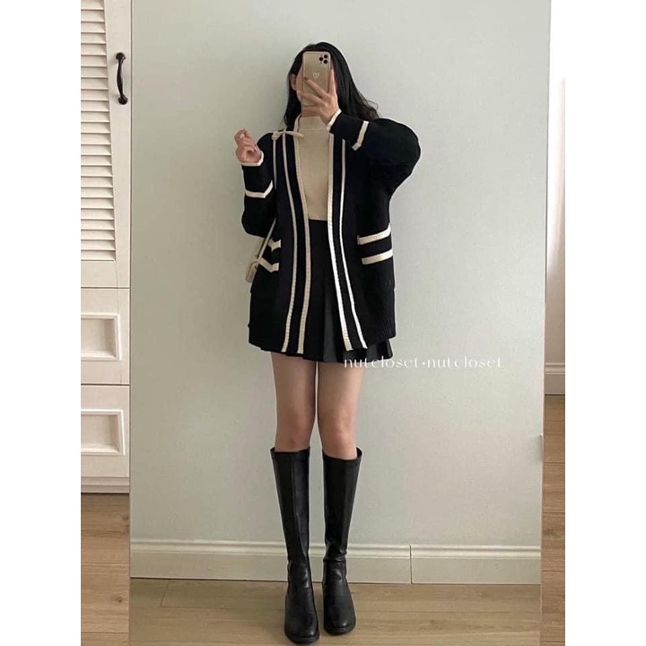 [HÀNG SẴN] ÁO KHOÁC CADIGAN PHỐI VIỀN siêu xinh hàng Quảng Châu LOẠI 1