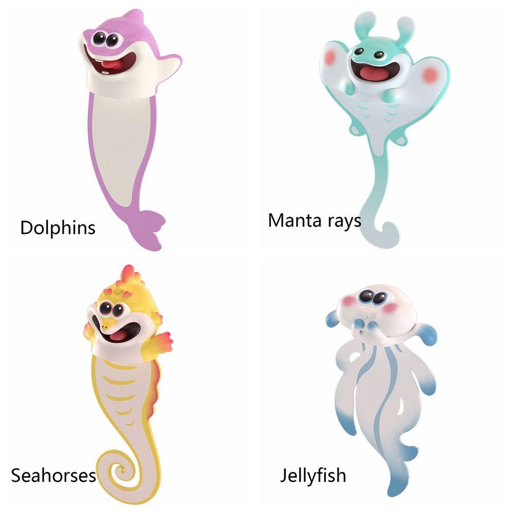 Thẻ Đánh Dấu Trang Sách 3D Bằng PVC Hình Cá Ngựa Manta rays Dùng Trong Trường Học / Văn Phòng