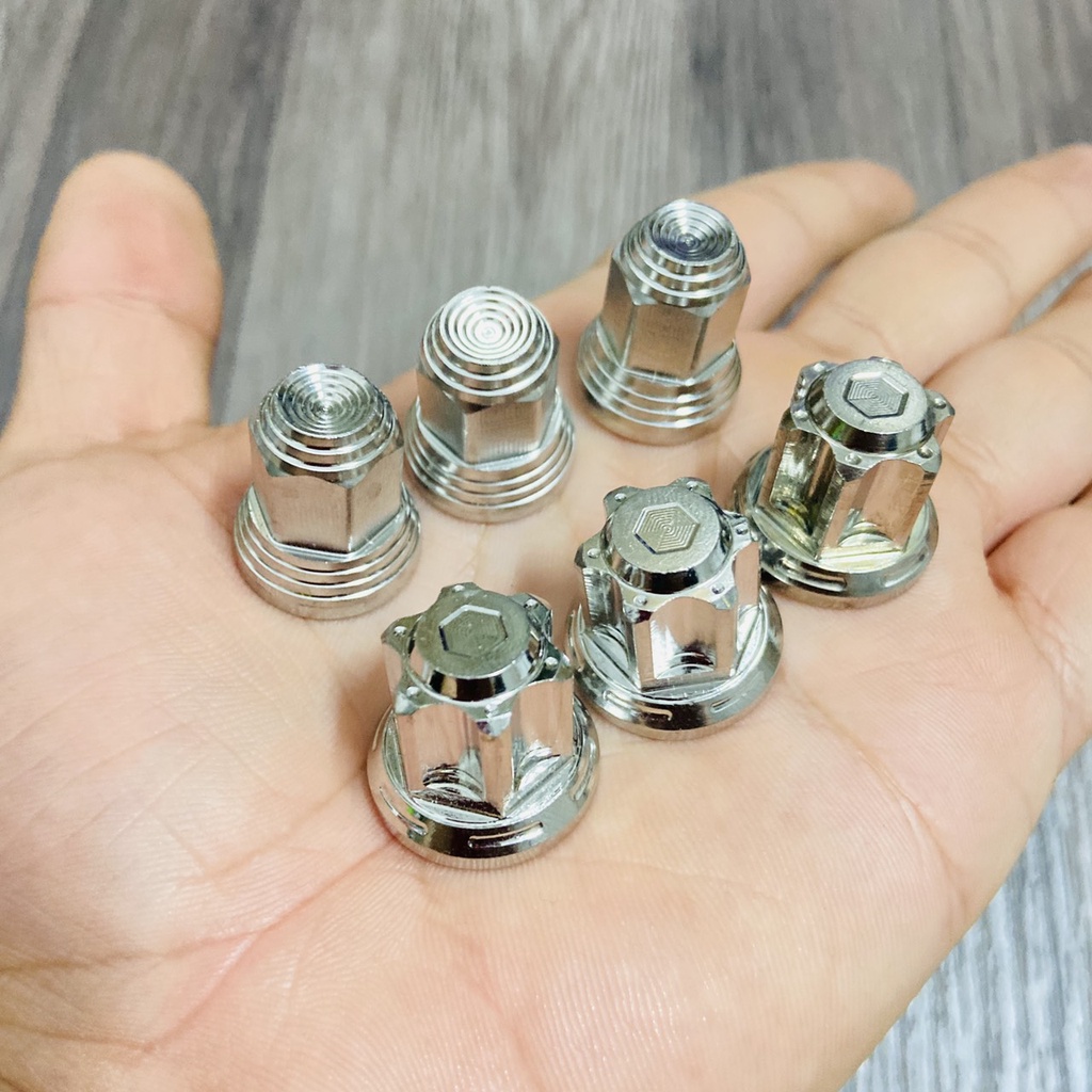 Tán inox lổ 10ly vành nhỏ V1, V2 sử dụng bắt cốt gắp các dòng xe WAVE, RS, WAVE S, FU 125, FU LED
