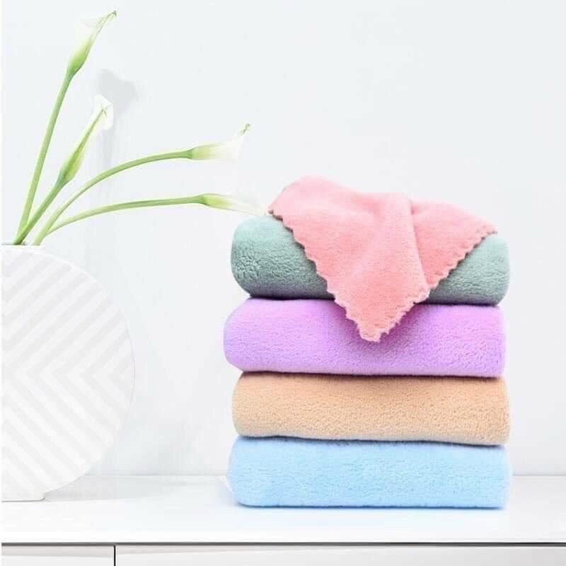 KHĂN MẶT LÔNG CỪU TRƠN SET 10 CÁI 60x29cm