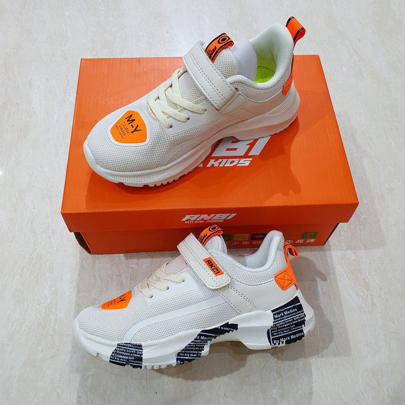 Sneaker 7 - 11 Tuổi, Trẻ Em Cột Dây Kèm Quai In Chữ Phối 2 màu 37763_152154