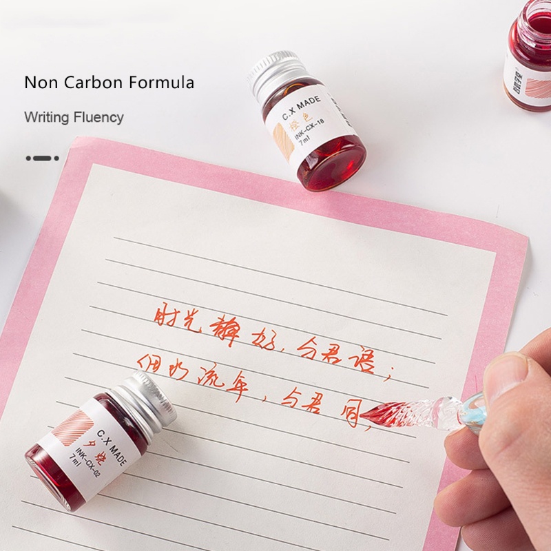 Seng Bột Vàng 7ml 24 Màu Cho Bút Viết Thư Pháp