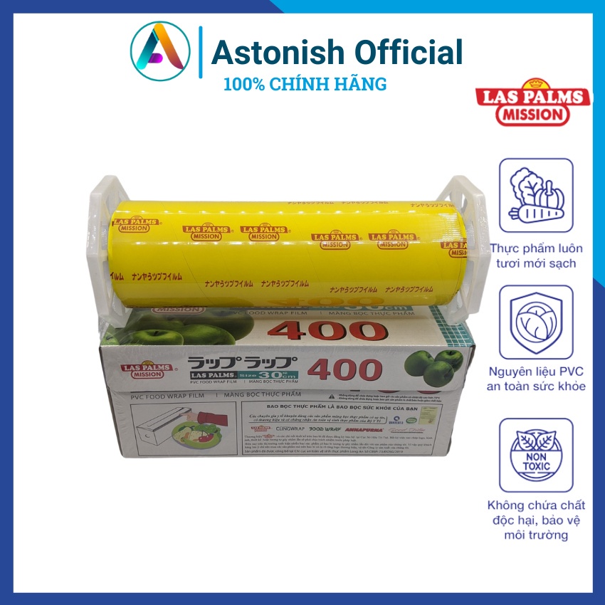 Màng bọc thực phẩm an toàn cao cấp chính hãng Laspalm 30cmx300m- màng bọc thực phẩm cao cấp
