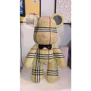 Gấu đính đá bearbrick hoạ tiết