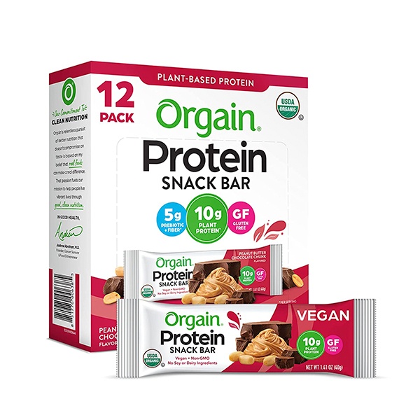 Bánh Orgain Protein Snack Bar, 40g/bar (12 Bars) nhập khẩu Mỹ - Gymstore cung cấp năng lượng, xây dựng và phục hồi cơ