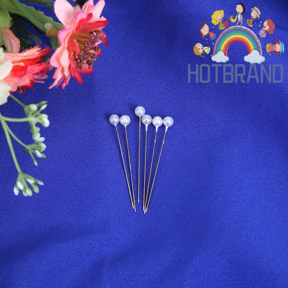 Bộ 100 Kim Ghim Đầu Tròn Đính Ngọc Trai Cho Cô Dâu