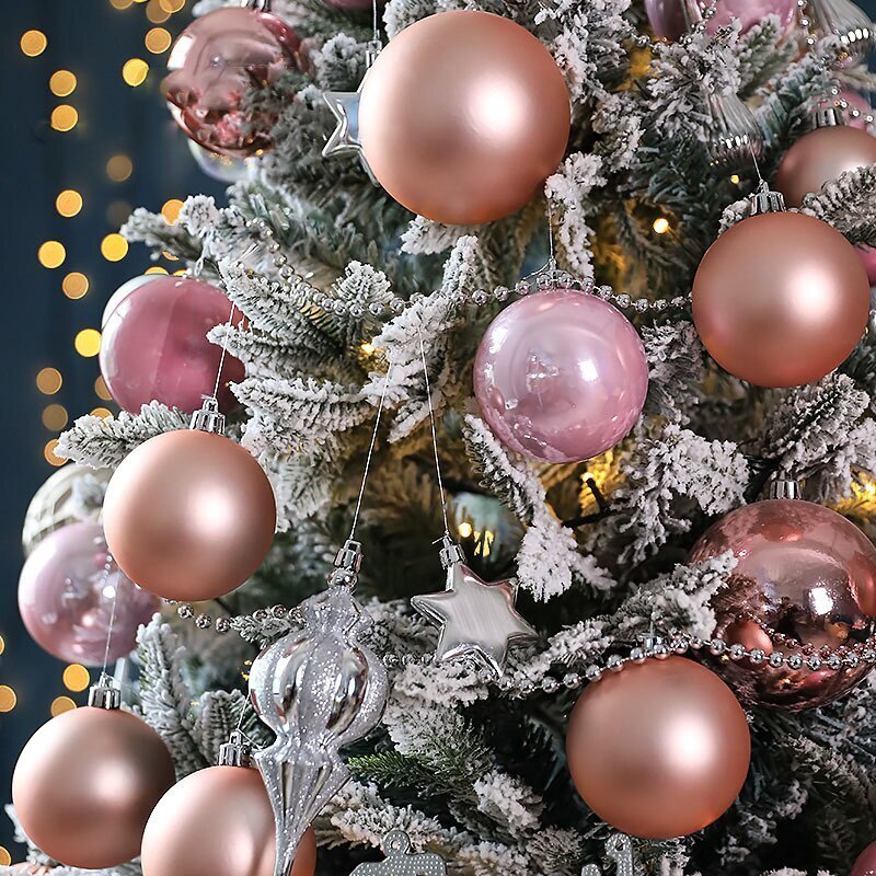 Hộp 36 Quả Cầu Kim Tuyến 4cm Trang Trí Cây Thông Noel