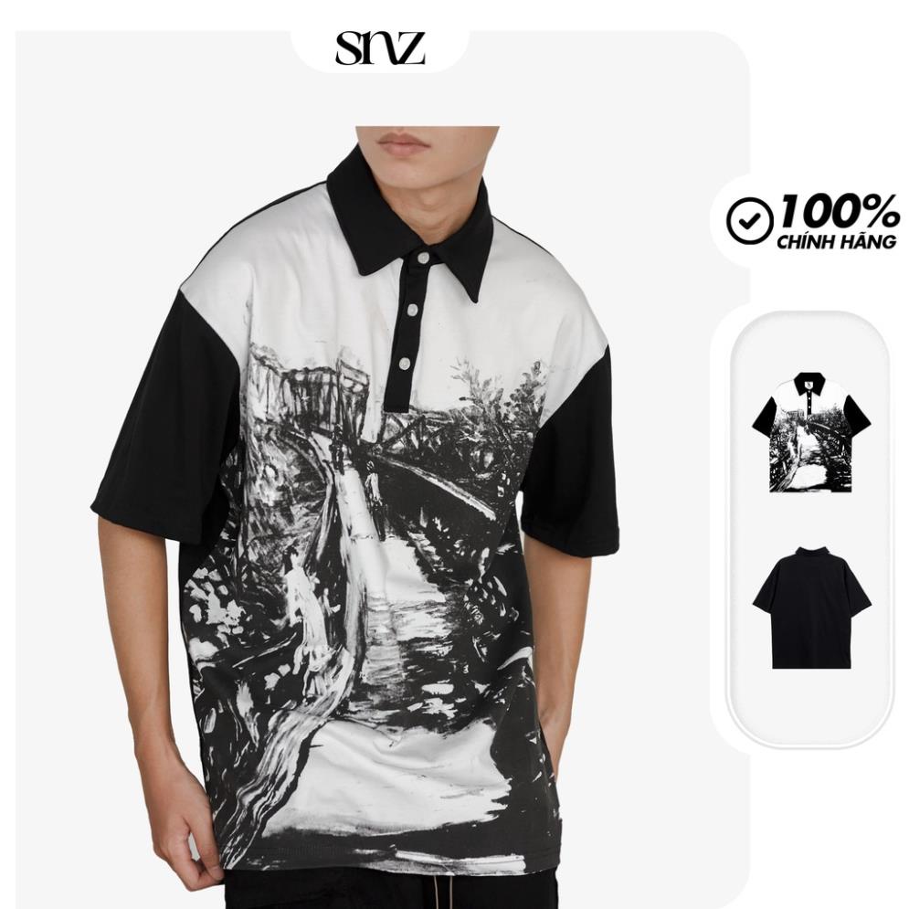 Áo polo nam SNAZZY thun Unisex nam nữ Cotton oversize form rộng LONGBIEN New