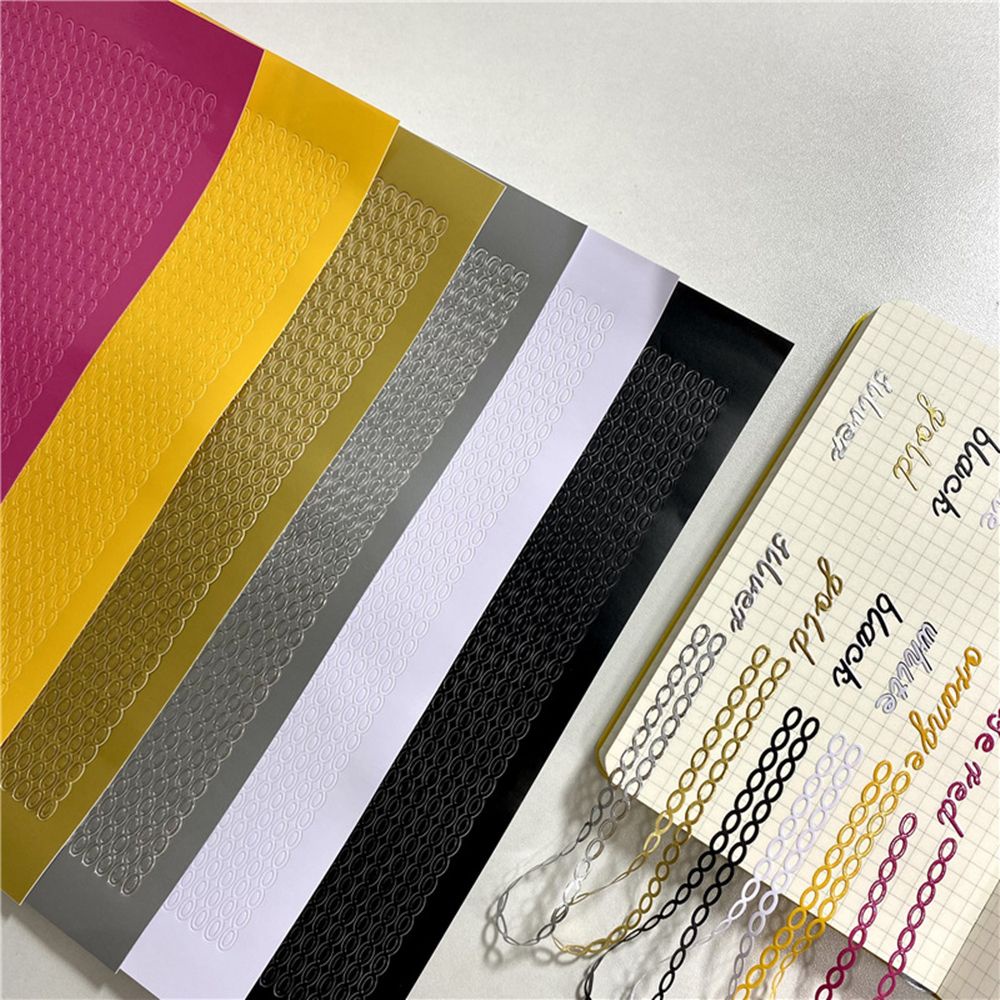 Miếng Dán Trang Trí Sổ Tay / Album Ảnh Tự Dính Họa Tiết Kẻ Sọc Nhiều Màu Diy
