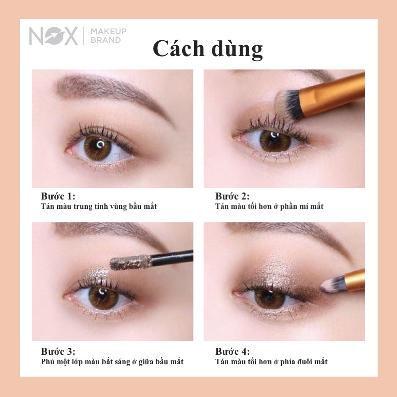 Bảng phấn mắt NOX 8 màu lâu trôi dễ tán cho người mới bắt đầu 14g | BigBuy360 - bigbuy360.vn