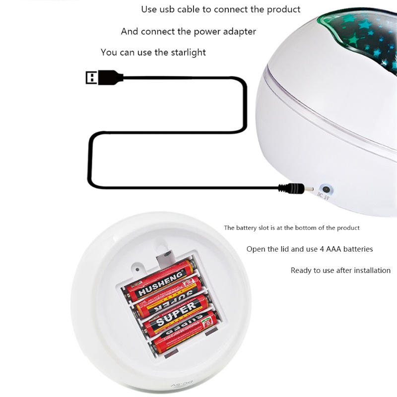 Đèn LED Chiếu Bầu Trời Sao Ban Đêm Độc Đáo Trang Trí Phòng Ngủ Cho Bé