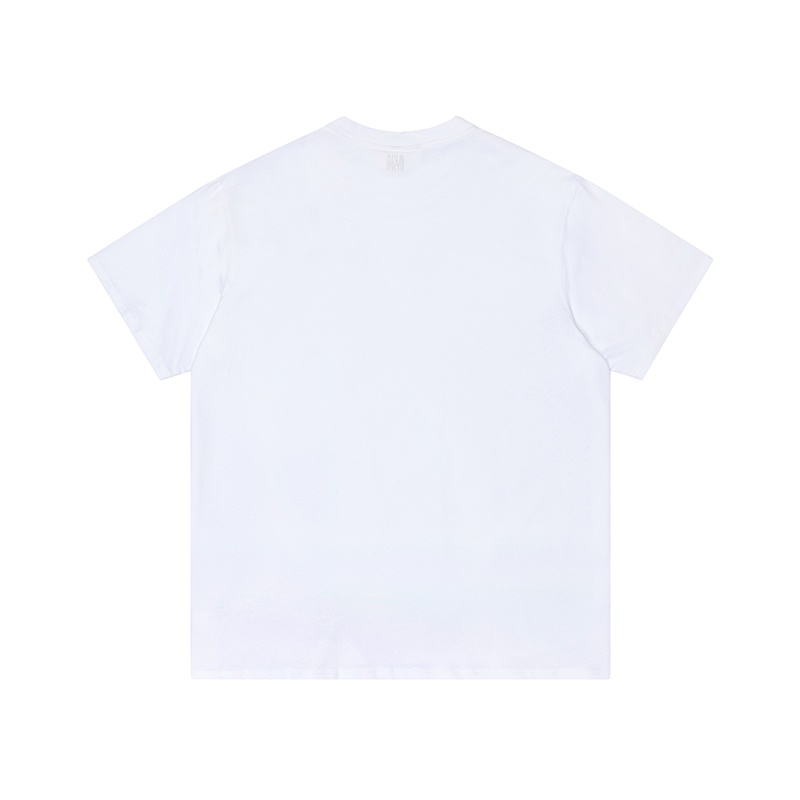 ❤❀  ❤ Áo Thun Cotton Tay Ngắn Dáng Rộng Thêu Hình Trái Tim Thời Trang Cho Cặp Đôi