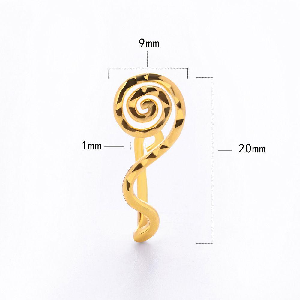 QQMALL Khuyên Mũi Tròn Không Đâm Thủng Phong Cách Hàn Quốc Cho Nam Nữ