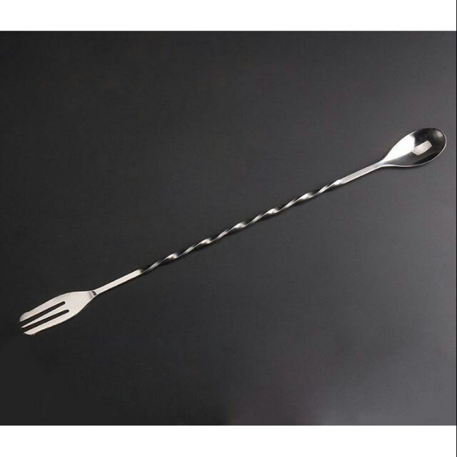 Muỗng khuấy hai đầu thìa bar pha chế quầy bar inox BS1 bar spoon dày đẹp