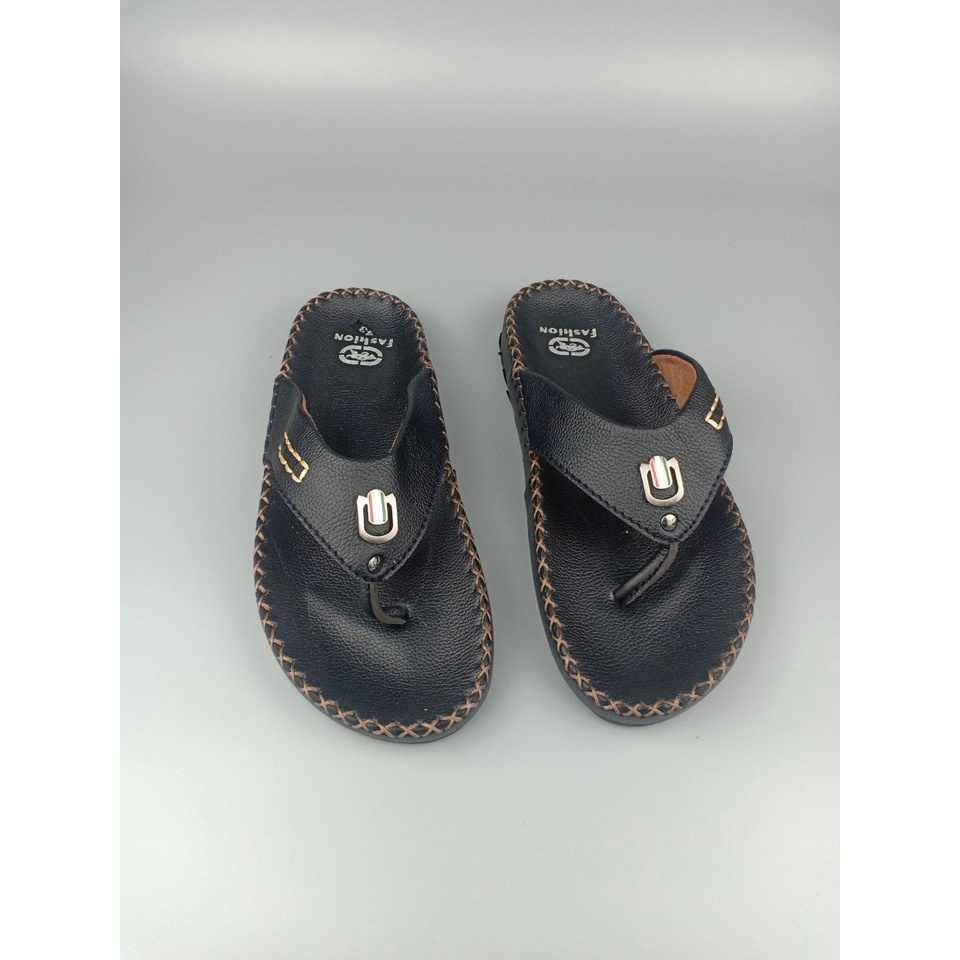 DÉP KẸP DA NAM MAY VIỀN