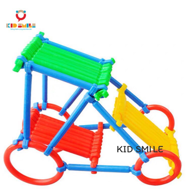 Đồ chơi sáng tạo, tư duy - Túi 180 chi tiết xếp hình que - DOZKIDZ