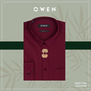 OWEN - Áo sơ mi dài tay Owen màu đỏ AR 80776 - Hàng chính hãng