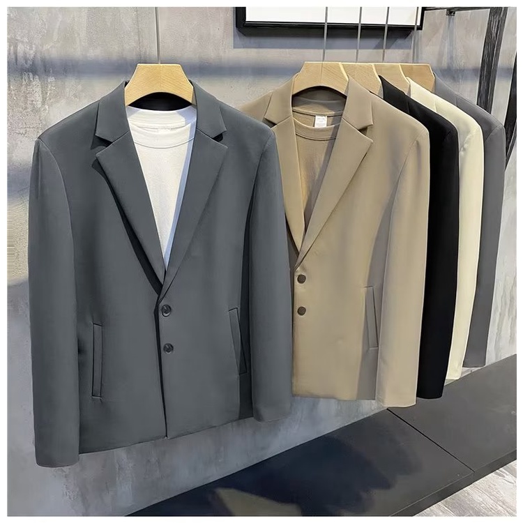 Áo Khoác Vest Tay Dài Dáng Rộng Phong Cách Hàn Quốc Thời Trang Cao Cấp Cho Nam / Size S-3XL