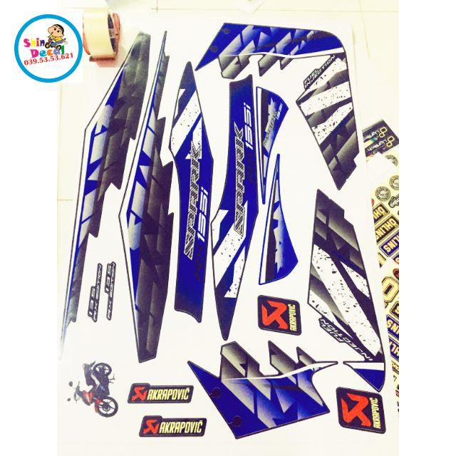 Tem rời ex spark trắng xanh đen