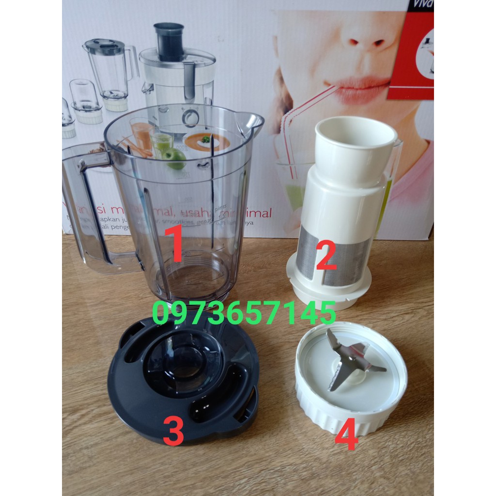 Ly sinh tố máy xay ép đa năng HR1847 hàng chính hãng- Phụ kiện máy xay, máy ép giá rẻ
