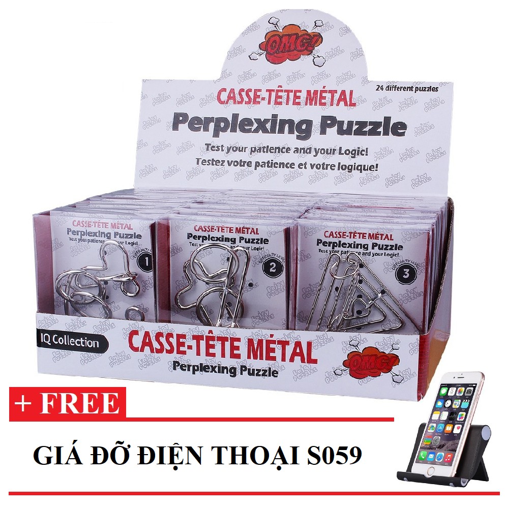❤️ HOTSALE ❤️  TRÒ CHƠI TRÍ TUỆ, TRÒ CHƠI IQ tháo lắp vòng sắt CAO CẤP - TẶNG 1 GIÁ ĐỠ ĐIỆN THOẠI S059