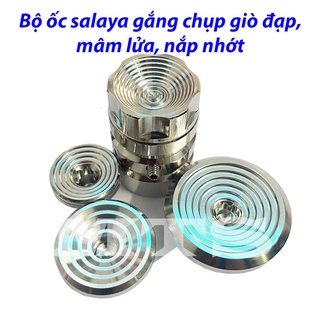 Combo chụp giò đạp, mâm lửa, nắp nhớt salaya mẫu xoáy