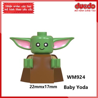 Minifigures nhân vật Chiến tranh giữa các vì sao Baby Yoda - Đồ chơi Lắp ghép Xếp hình Mini Mô hình WM WM924