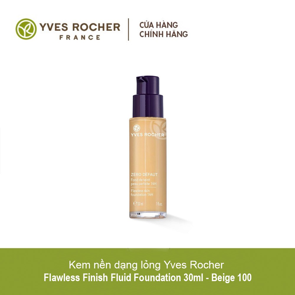 Kem nền dạng lỏng Yves Rocher Flawless Finish Fluid Foundation 30ml - Beige 100 | BigBuy360 - bigbuy360.vn
