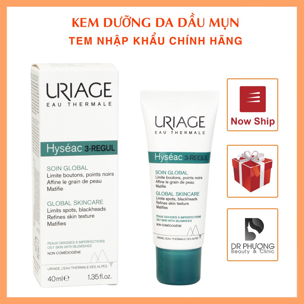 Kem dưỡng giảm mụn Uriage Hyseac 3 Regul Soin Global (40ml)