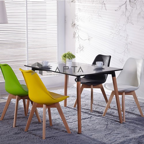 TE DAW DSW P1 | Bộ bàn ăn 1,2m 4 ghế DSW có nệm nhập khẩu