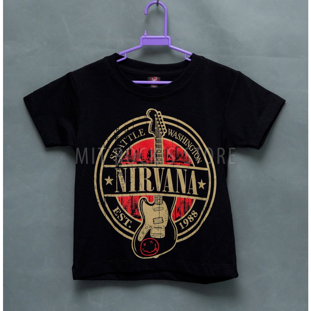 Áo Rock trẻ em Nirvana - Size từ 2 tuổi đến 12 tuổi - Rock tshirt for kids - Áo Thái Lan cho bé trai bé gái