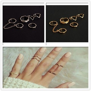 Set nhẫn hợp kim cá tính