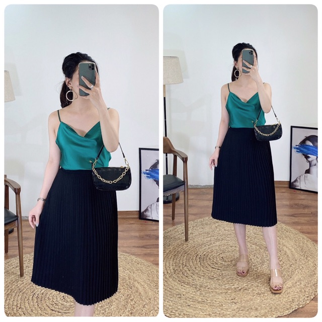 Chân váy dập ly