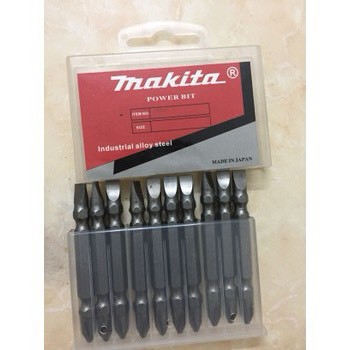 1 vỉ 10 vít bắn tôn, đầu chụp bắn tôn makita