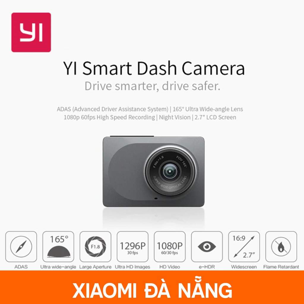 Camera hành trình Xiaomi Yi car DVR 1296p Yi Dash (Tiếng Anh)