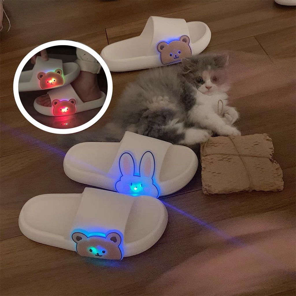 Dép quai ngang hình Thỏ & Gấu phát sáng