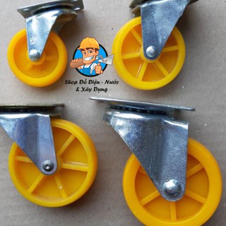 Bánh xe nhựa cứng SIÊU THANH xoay 360°- Kích cỡ 6cm/7cm/8cm