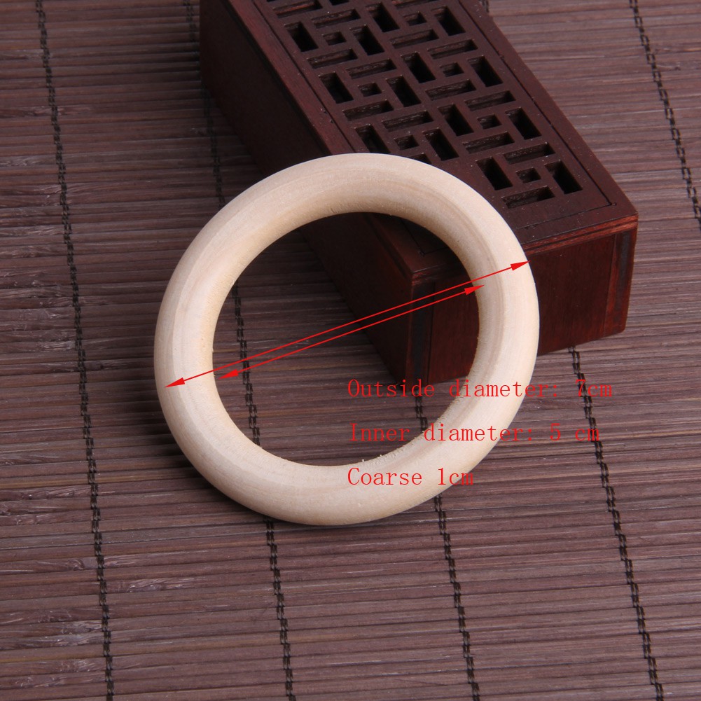 Bộ 5 Vòng Gỗ 70Mm Làm Vòng Tay / Vòng Cổ / Vòng Tay / Vòng Cổ