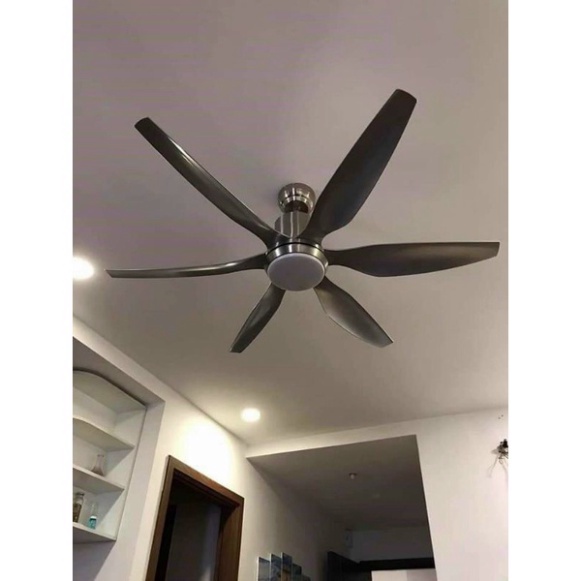 {BH 5 năm Động cơ DC 6 cấp độ} Quạt trần đèn sải cánh 1,4m, đèn led 3 as, đảo chiều hút ẩm, điều khiển từ xa GRE99 DT