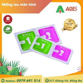 Miếng lau màn hình - Giấy lau cường lực lau kính 1 lau ướt 2 lau khô , lau sạch bụi bẩn trên điện thoại