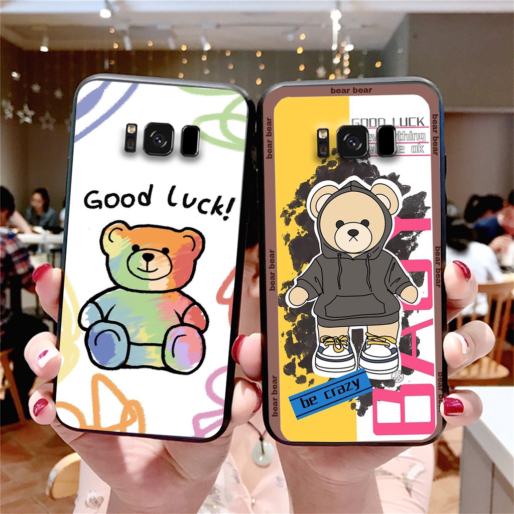 Ốp lưng Samsung S8 / S8 Plus / S8+ in hình cute, chú gấu thể thao tinh nghịch cực đáng yêu