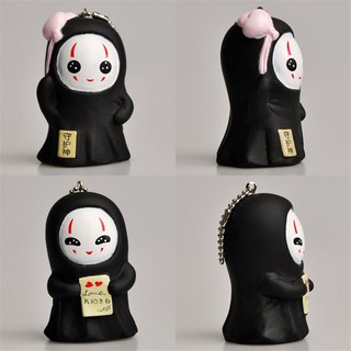 Set 4 móc khóa gắn mặt hình búp bê Vô Diện dễ thương