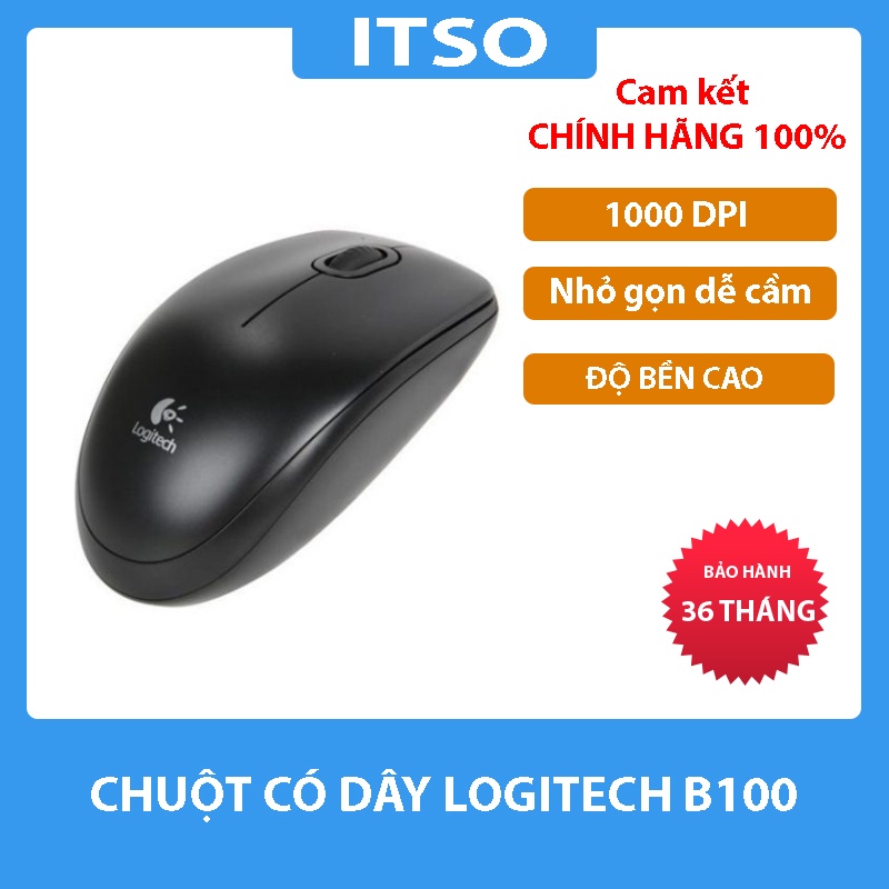 Chuột quang Logitech B100 HÀNG CHÌNH HÀNG