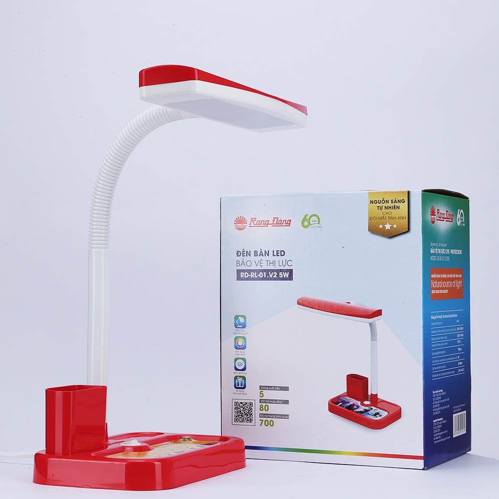 Đèn Bàn Học Sinh Chống Cận Thị Rạng Đông RĐ-RL-01.V2 5w Bảo Vệ Thị Lực Tốt Cho Mắt