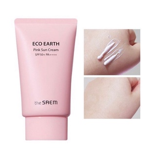 Kem Chống Nắng The Saem Eco Earth Pink Sun Cream Ex SPF50+ 50g