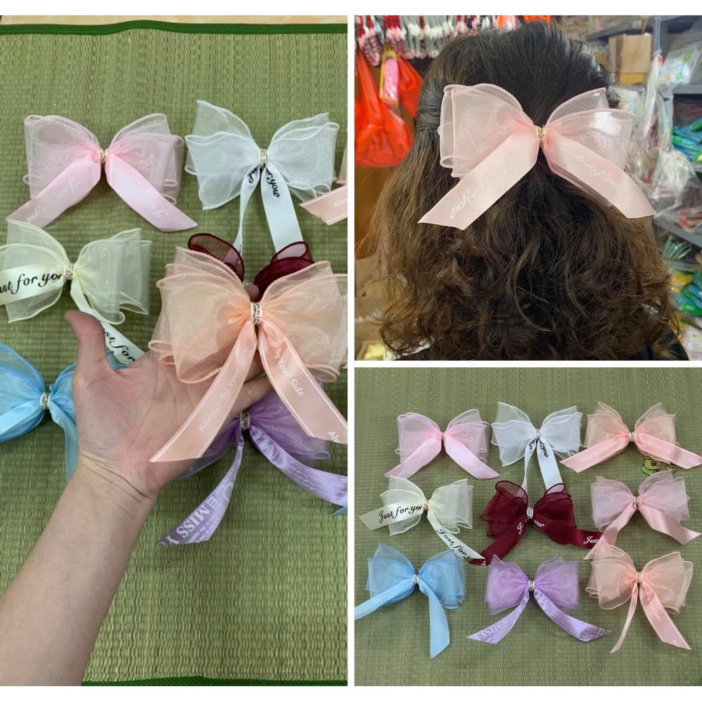 Kẹp tóc hình nơ dễ thương (Giao màu ngẫu nhiên)